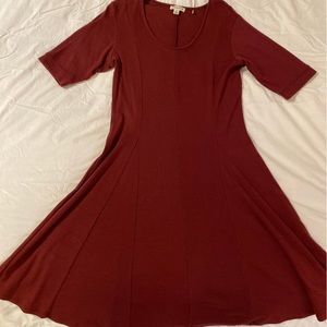 Toad&Co. Burgundy Swing Dress, Size Large